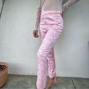 Sugar Thrillz Pink Patterned Straight Leg Pants